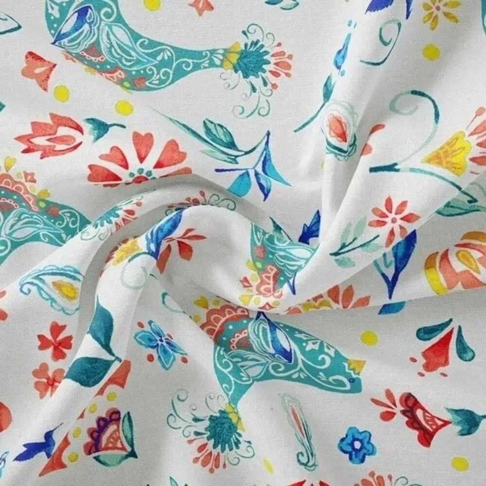 Pioneer Woman Mazie Sewing Fabric Precut 1-Yd Blue Bird Floral Cotton Craft NWT